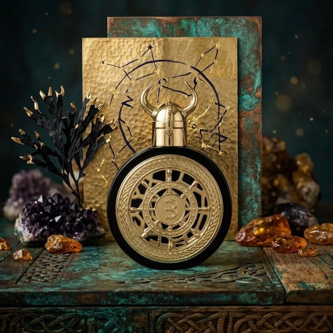 Bharara Viking Cairo Eau De Parfum spray bottle, 100ml, featuring a sleek design and dark-colored cap, by Bharara.