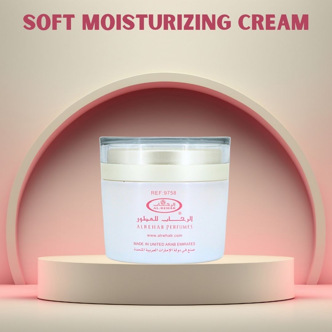 Soft Moisturizing Body Cream 70GMS By Al Rehab | Intensely Moisturizing, Softening, Restores Dry Skin, Fruity - Floral Fragrance.