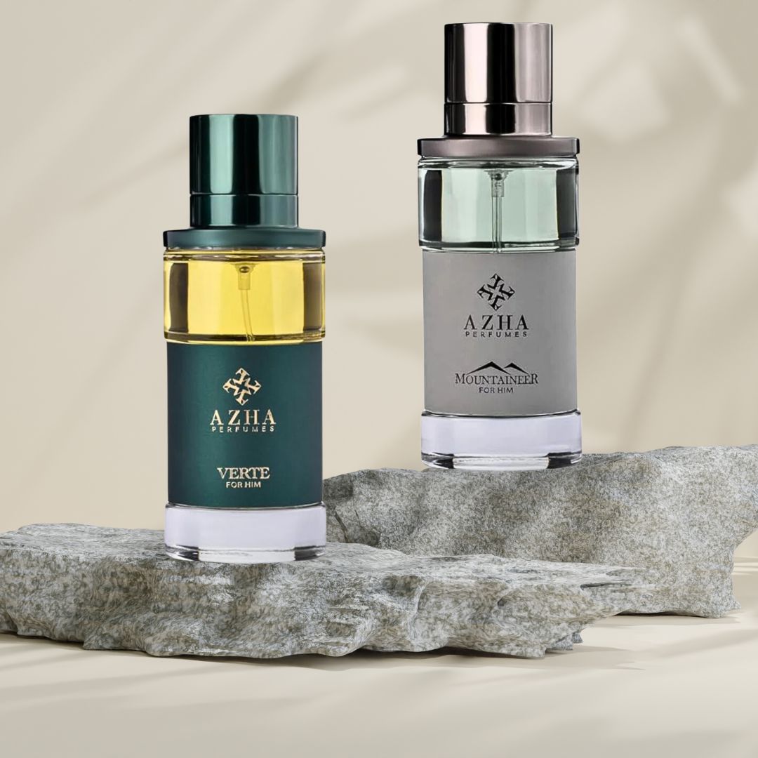 Mountaineer For Him & Verte for Him EDP Sprays 100ML (3.4 OZ) by Azha | Long Lasting, Luxurious Scents. (AMAZING BUNDLE)