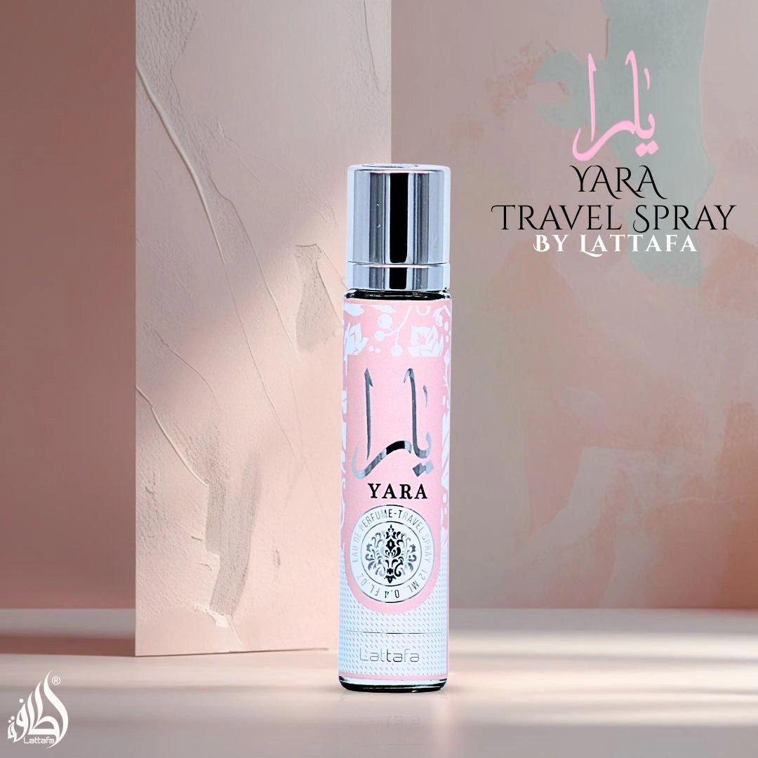 Yara Eau de Parfum Travel Spray 12ml (0.4 oz) by Lattafa | Tropical Luxury On-The-Go