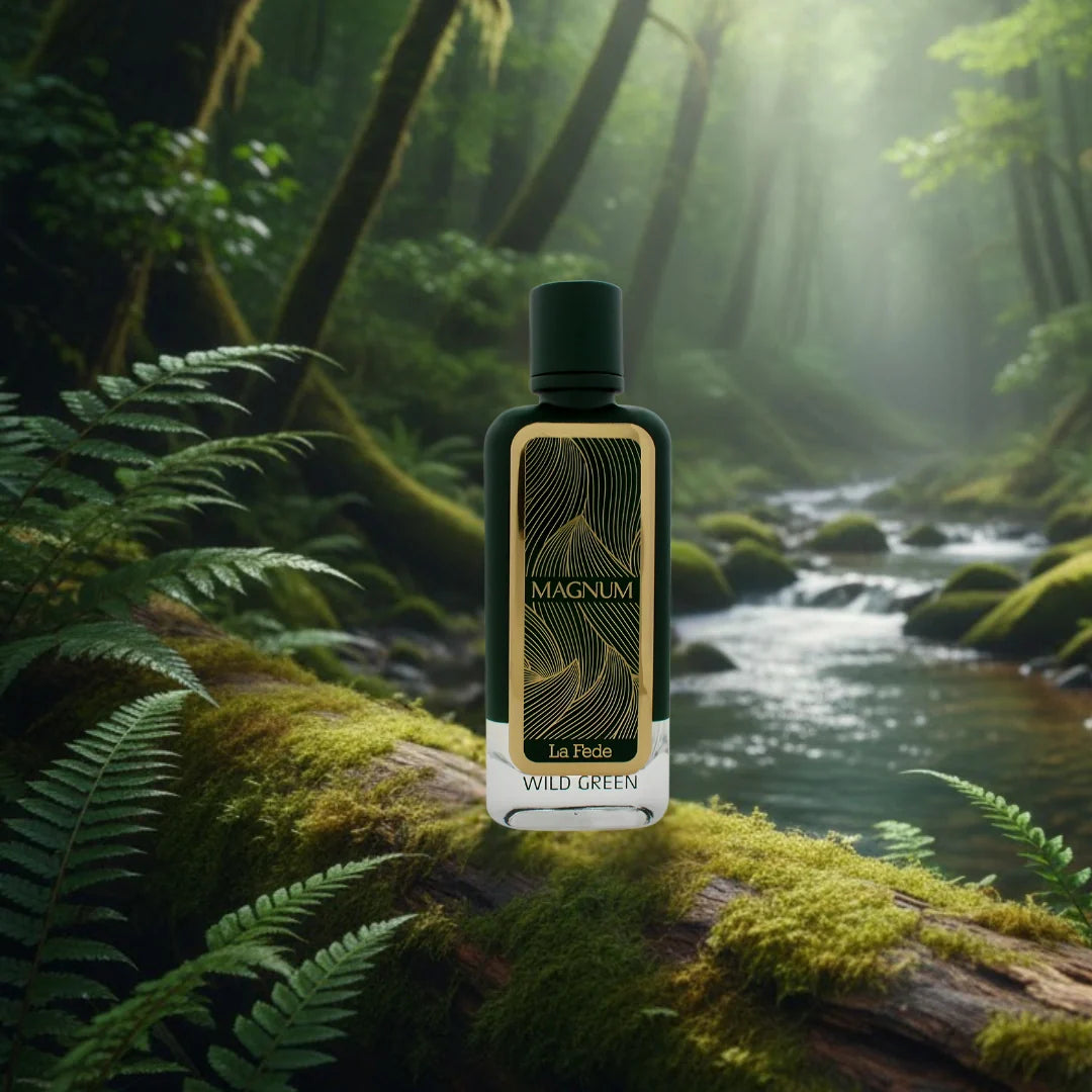La Fede Magnum Wild Green Eau de Parfum Spray 100ml (3.4 oz) by Khadlaj