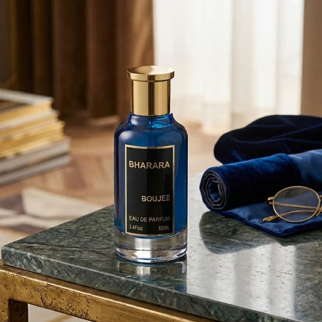 Bharara Boujee Eau de Parfum Spray 100ml bottle with elegant design, showcasing the BHARARA brand and stylish packaging.