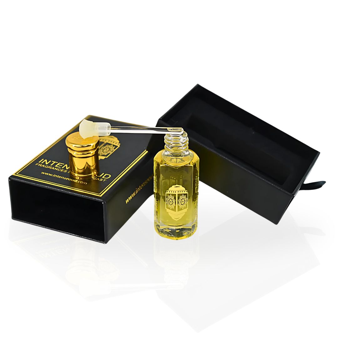 Santal Wood Perfume Oil 12ML (0.40 OZ) With Black Gift Box By Intense Oud | Rich Sandalwood, Vetiver & Luxurious Oud.
