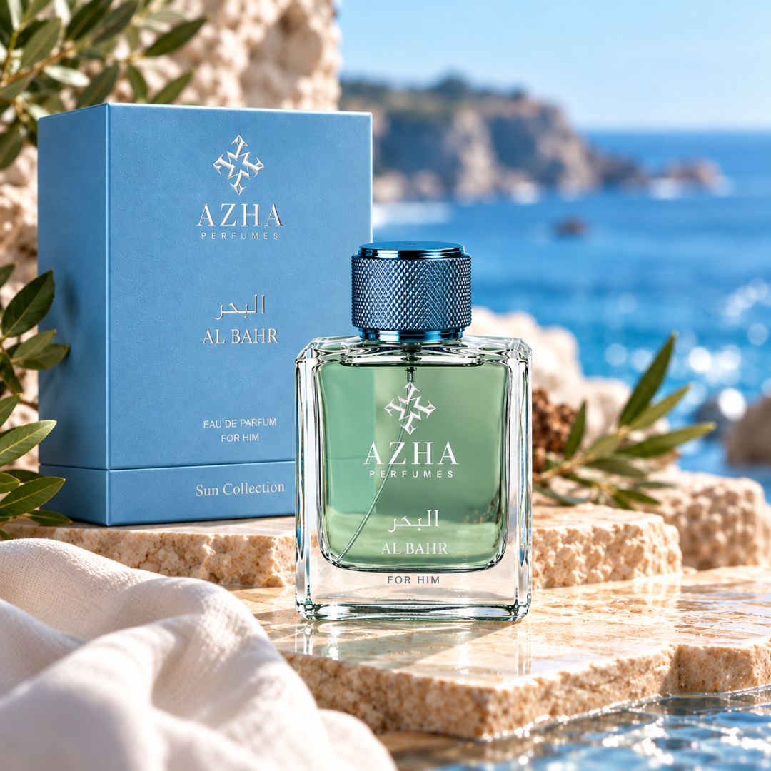 Azha Al Bahr Eau de Parfum Spray 100ml bottle with elegant packaging and clear fragrance label.