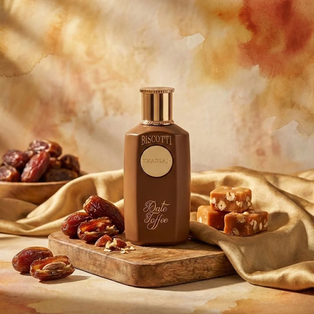 Biscotti Date Toffee Eau de Parfum Spray 100ml (3.4 oz) by Khadlaj Perfumes