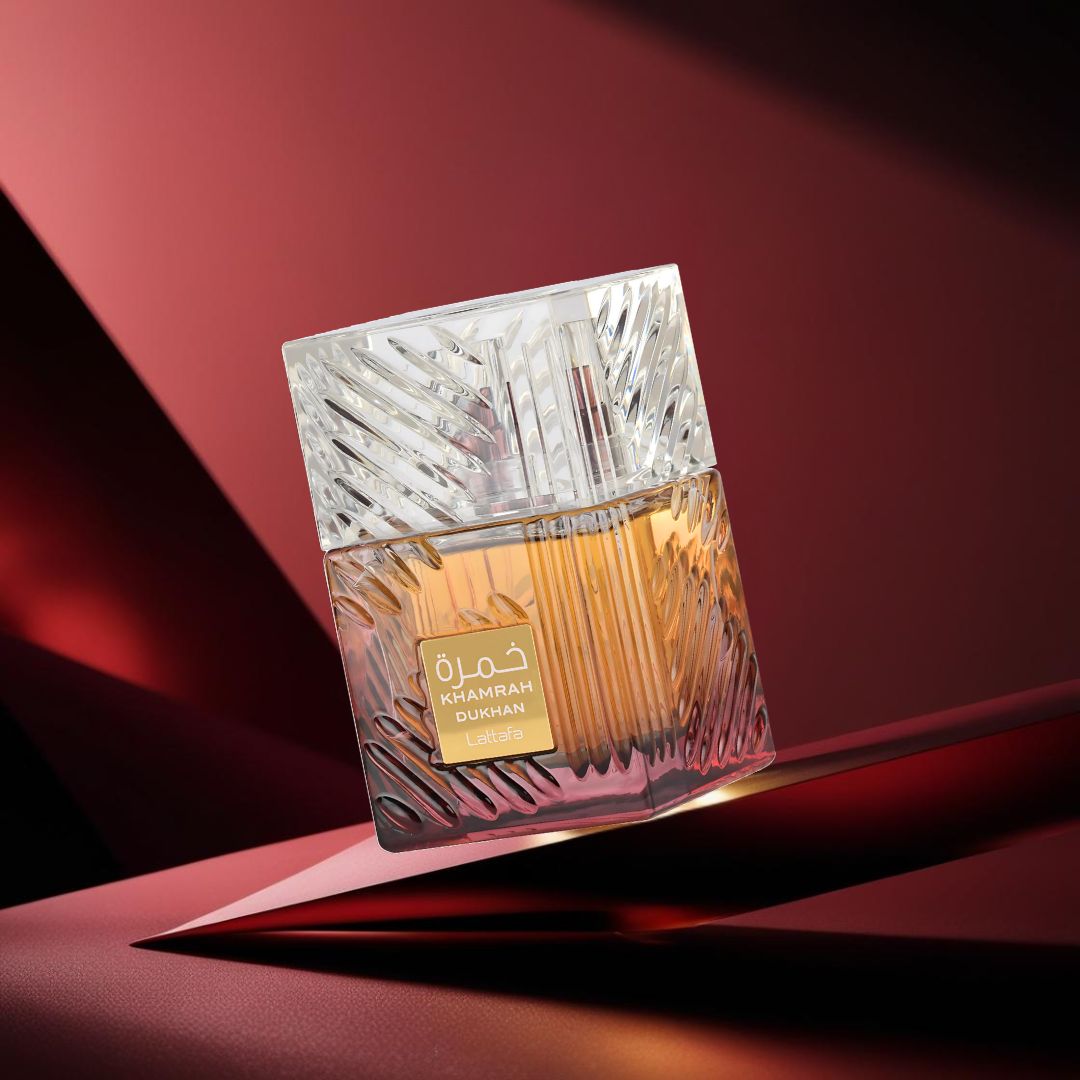 Khamrah Dukhan Eau De Parfum Spray 100ML (3.4 OZ) by Lattafa | A Fusion of Mandarin, Pimento & Amber, Creating an Exotic & Captivating Allure.