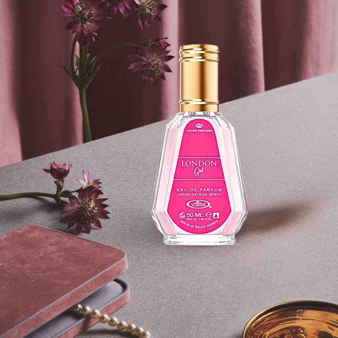 London Girl Eau De Parfum Spray 50ML (1.7 OZ) By Al Rehab | A Sweet & Sophisticated Blend Of Juicy Fruits, Delicate Florals & Vanilla.