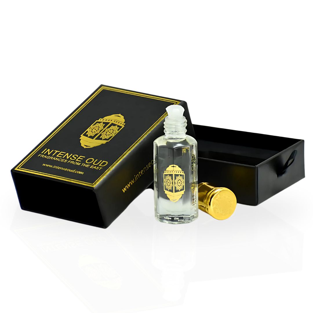 Musk Abiyad Perfume Oil 12ML (0.40 OZ) With Black Gift Box By Intense Oud | Soft Woods & Fresh Neroli, Wrapped In Warm Musk.