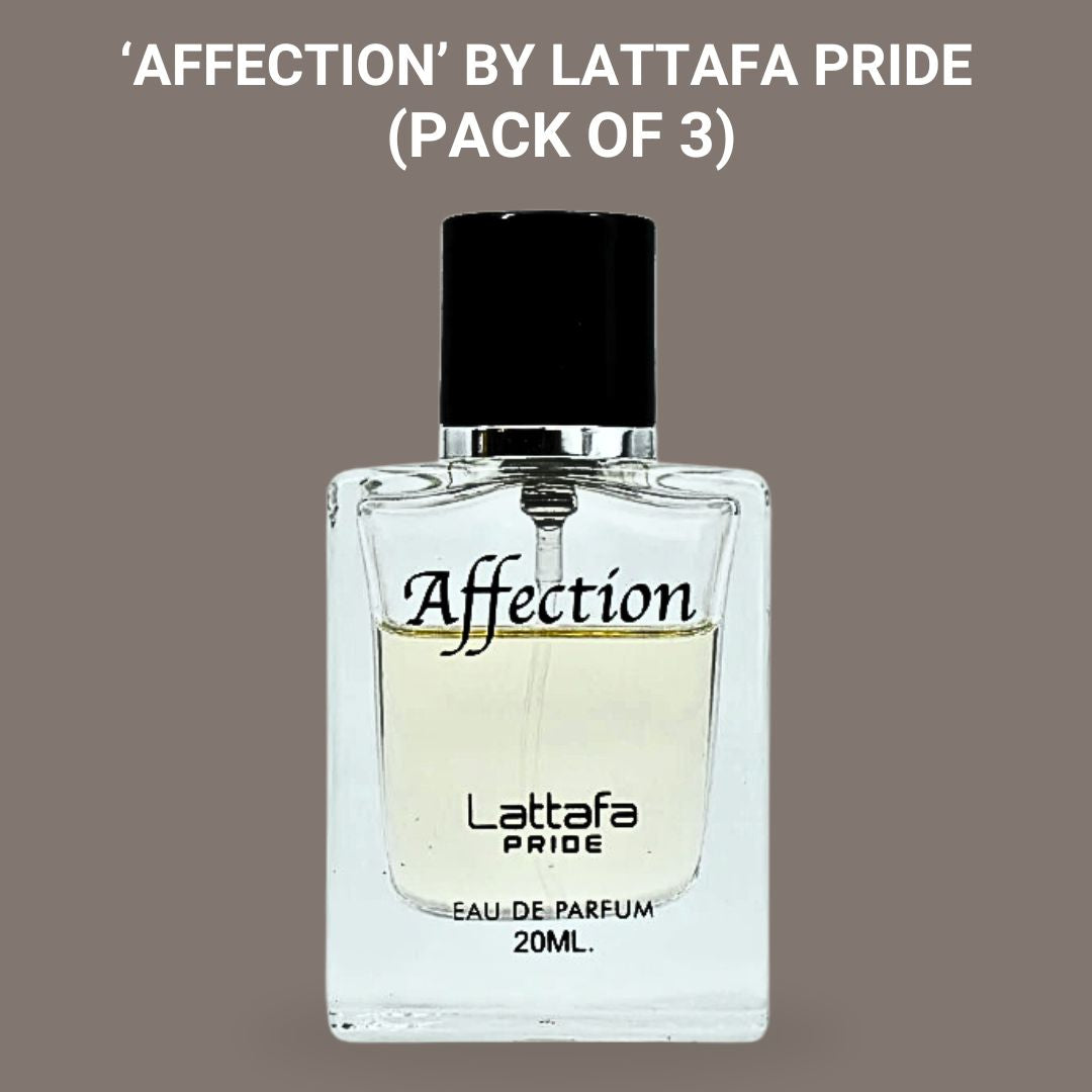 Affection EDP Spray 20ML (0.6 OZ) By Lattafa Pride | Travel Size, Fragrance Miniatures. (PACK OF 3)