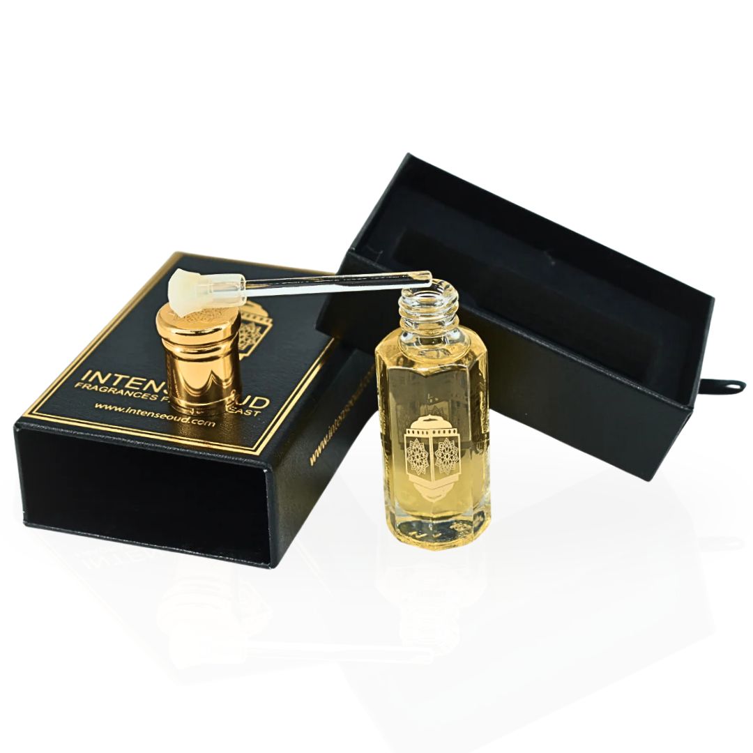 Attar Majmu Perfume Oil 12ML (0.40 OZ) With Black Gift Box By Intense Oud | Elegant Florals With Warm Amber, Creamy Sandalwood & Musk.