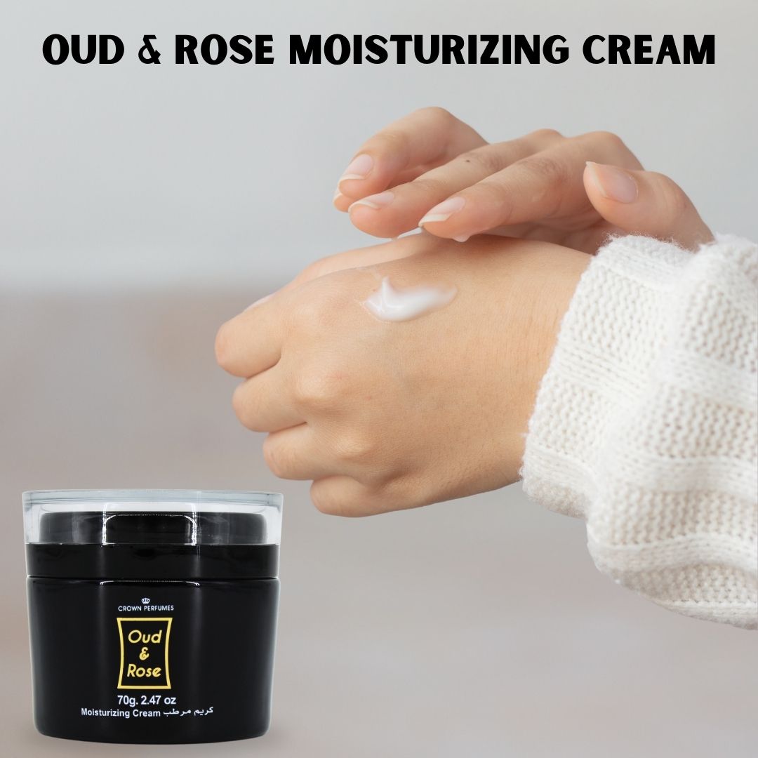 Oud & Rose Moisturizing Cream 70GMS By Al Rehab | Deeply Hydrating, Soothing, Revitalizes Dry Skin, Floral Fragrance.