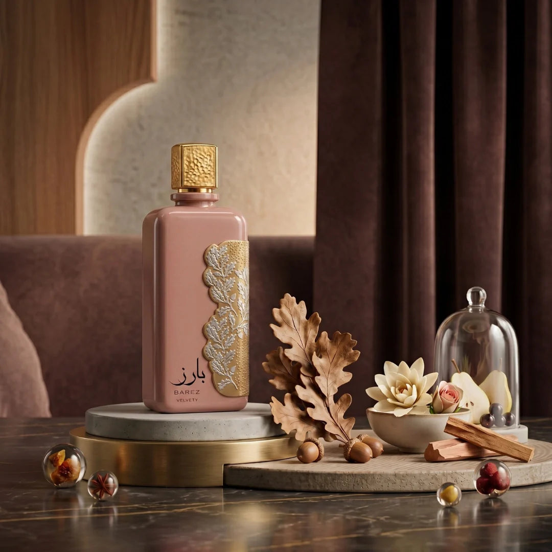 Barez Velvety Eau de Parfum spray by Ard Al Zaafaran in 100ml bottle, featuring elegant packaging and floral scent details.
