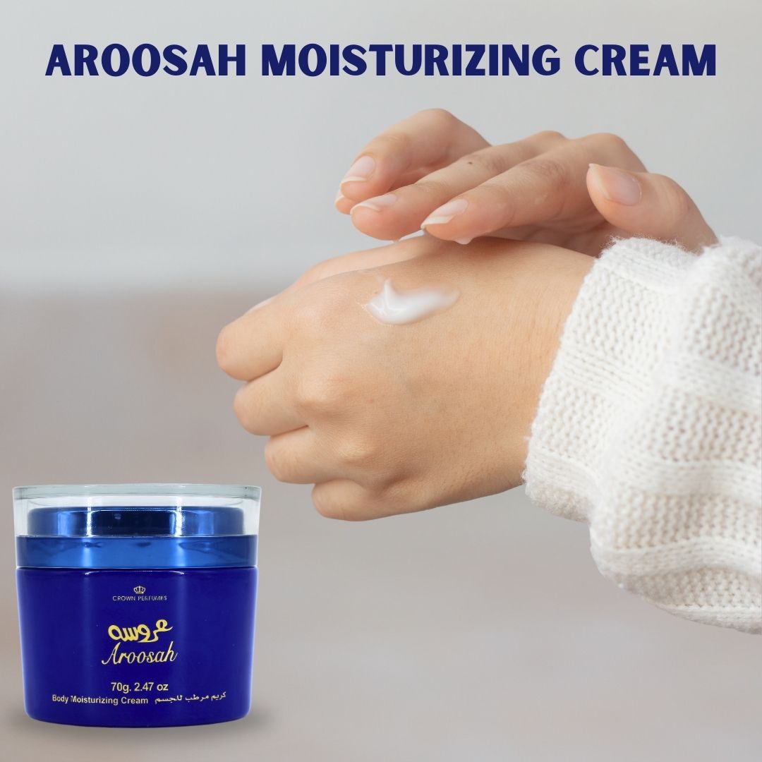 Aroosah Body Moisturizing Cream 70GMS By Al Rehab | Extra Nourishing, Smoothing, Replenishes Dry Skin, Exquisite Fragrance.