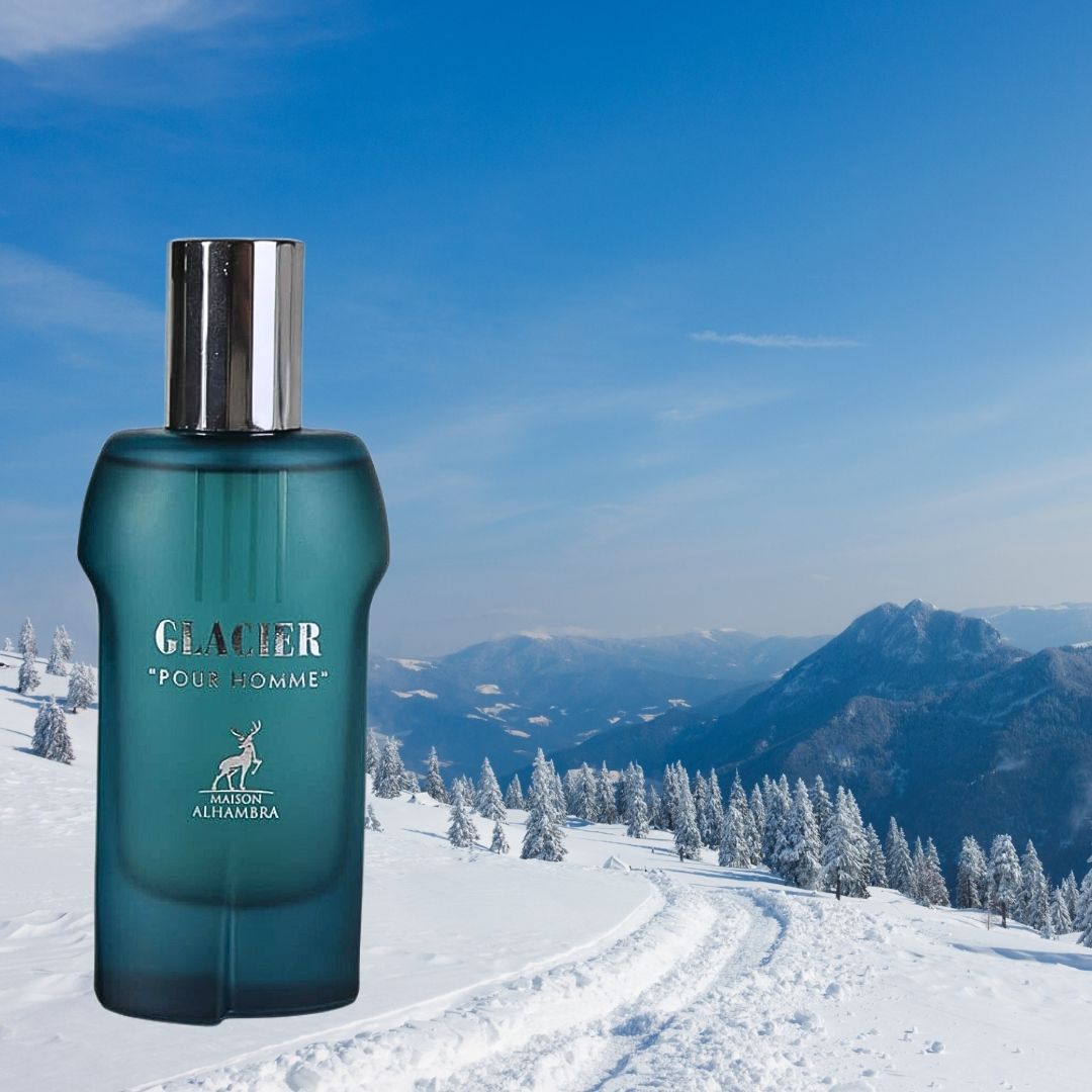 Glacier Pour Homme Eau De Parfum Spray 100ML (3.4 OZ) By Maison Alhambra | Long Lasting, Fresh, Spicy, Luxurious Fragrance.