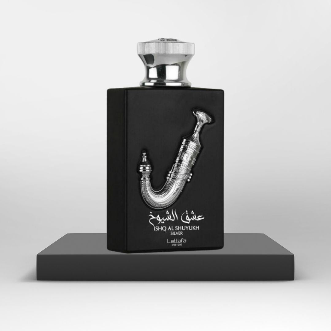 Ishq Al Shuyukh Silver EDP - 100mL (3.4 oz) by Lattafa Pride