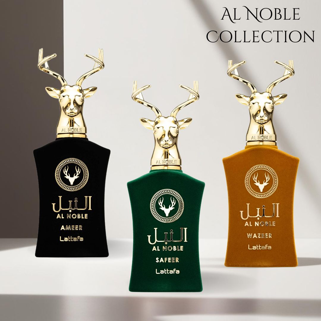 Al Noble Ameer, Wazeer, Safeer EDP Spray 100ML (3.4 OZ) By Lattafa | Exude Masculinity With These Compelling Fragrances. (COLLECTION)