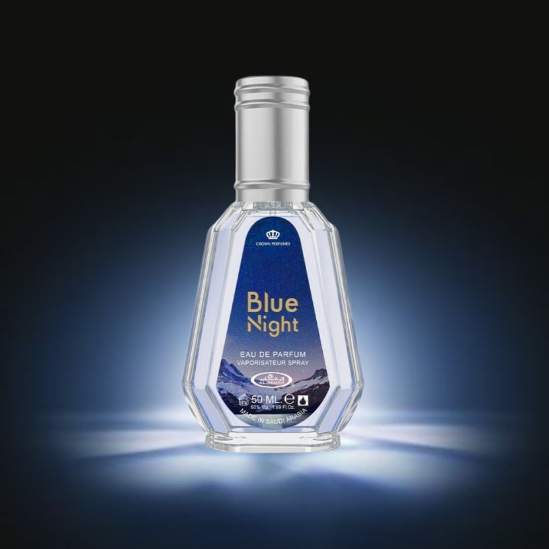 Blue Night Eau De Parfum Spray 50ML (1.7 OZ) By Al Rehab | A Fresh Citrus Burst Followed By Calming Lavender & A Woody Base.