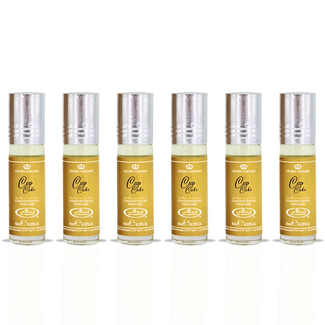 Cupcake Perfume Oil CPO 6ML (0.2 OZ) By Al Rehab | Citrus, Creamy Vanilla & Amber For A Cozy, Sweet Finish. (Pack Of 6)