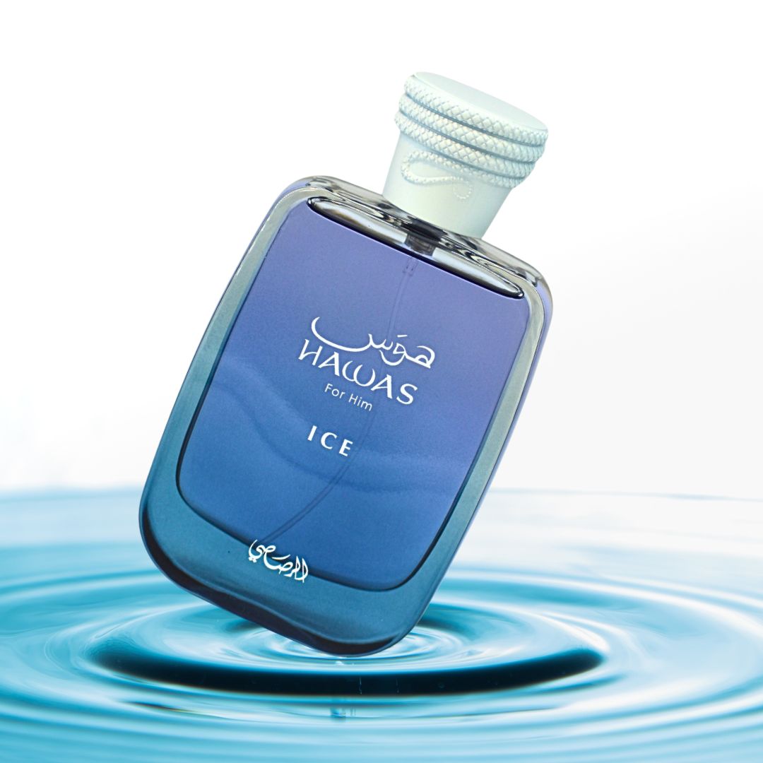 Rasasi Hawas & Hawas Ice - For Him EDP Sprays 100ML (3.4 OZ) by Rasasi | Long Lasting, Refreshing, Aquatic, Luxurious Masculine Scents. (Value Pack)