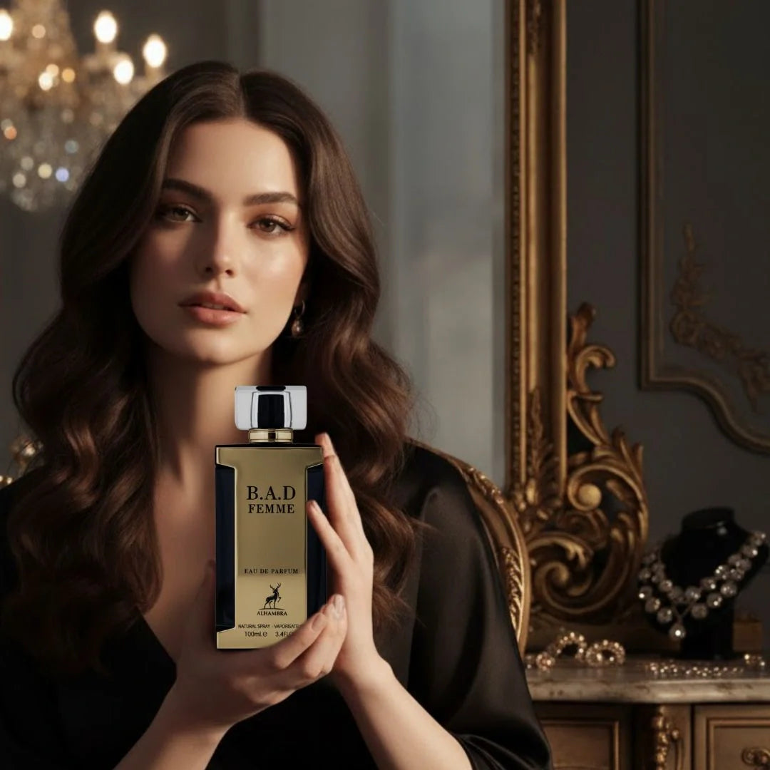 B.A.D. Femme Eau de Parfum Spray 100ml (3.4 oz) by Maison Alhambra - Intense Oud