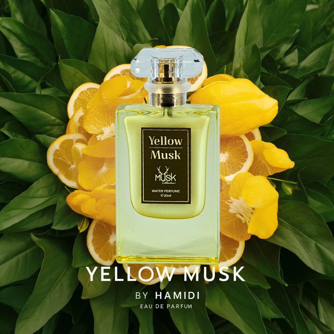 YELLOW MUSK WATER PERFUME 30ML (1.01 OZ) By Hamidi | Indulge In The Vibrant & Refreshing Aroma.