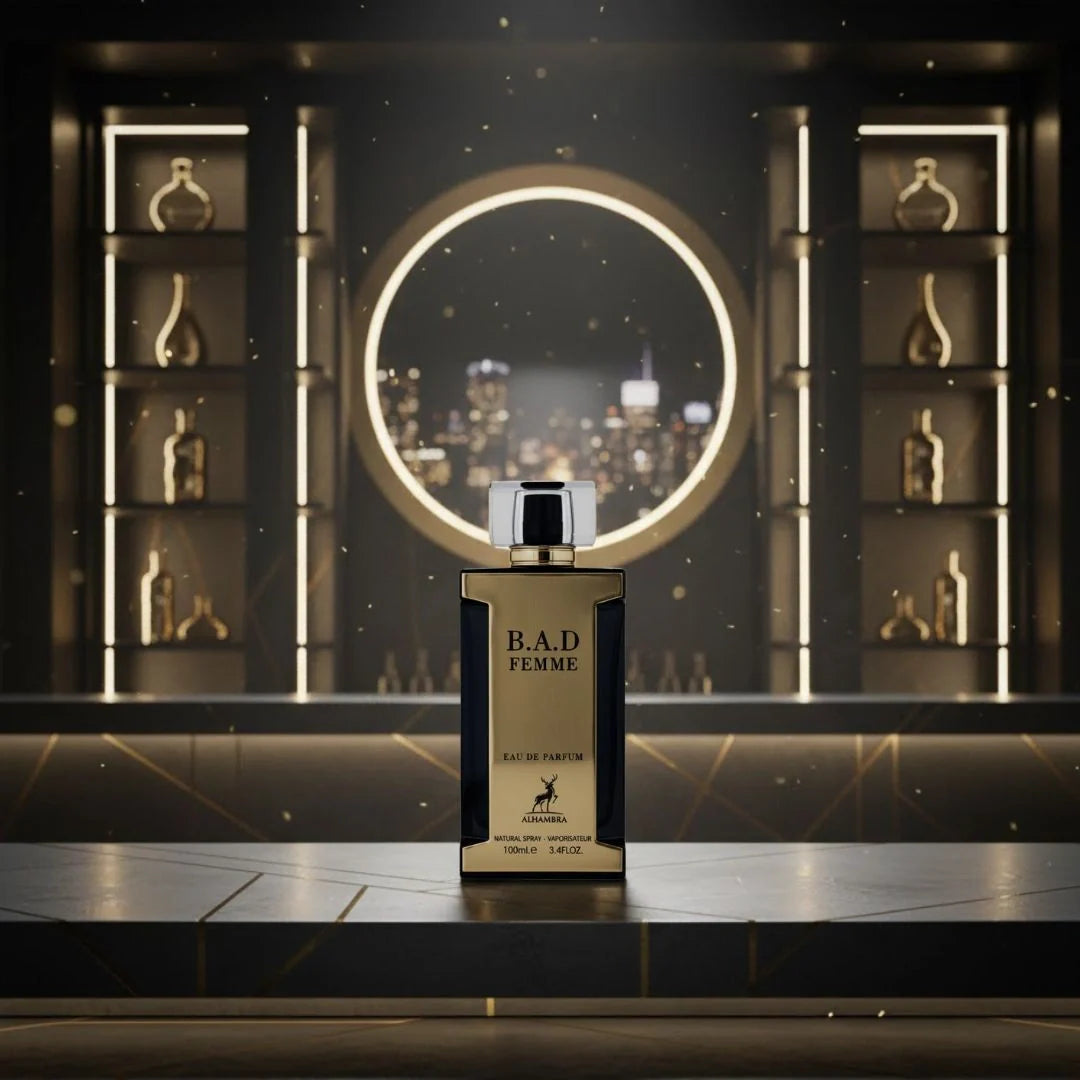 B.A.D. Femme Eau de Parfum Spray 100ml (3.4 oz) by Maison Alhambra - Intense Oud