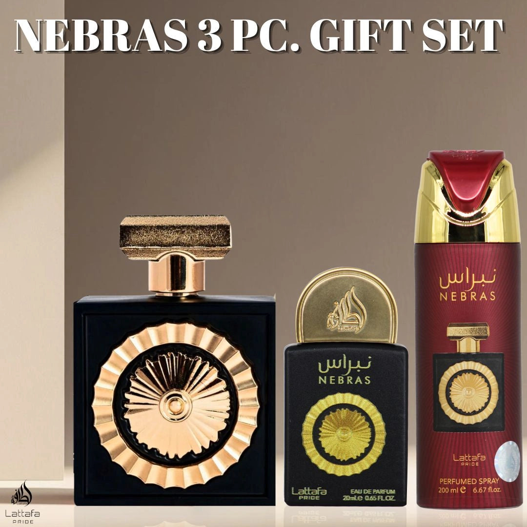 Lattafa Pride Nebras 3-Piece Eau de Parfum Gift Set