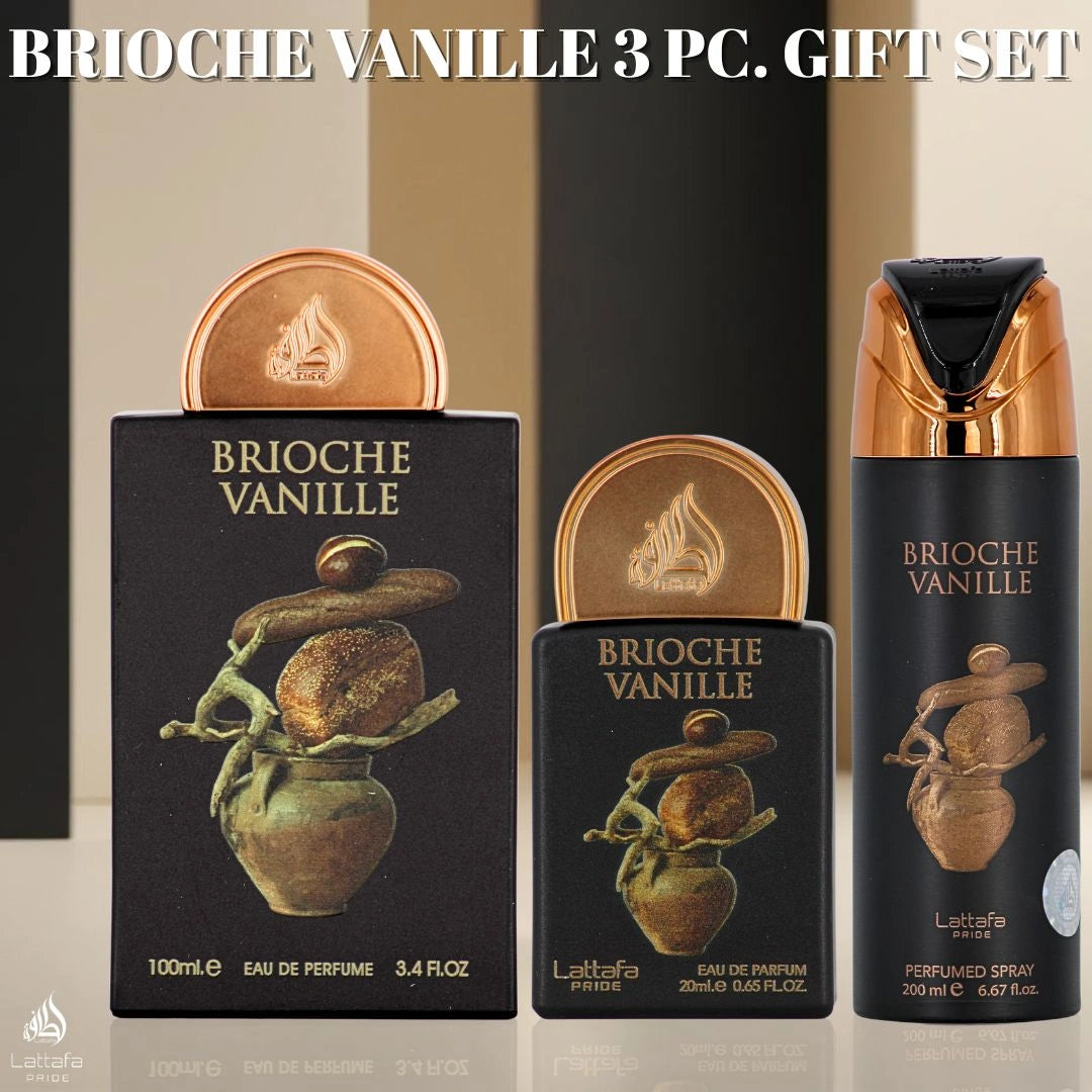 Lattafa Pride Brioche Vanille 3-Piece Eau de Parfum Gift Set
