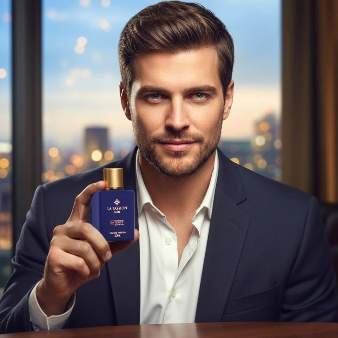 La Passion Blue Eau de Parfum Spray 20ml (0.6 oz) by Intense Elite