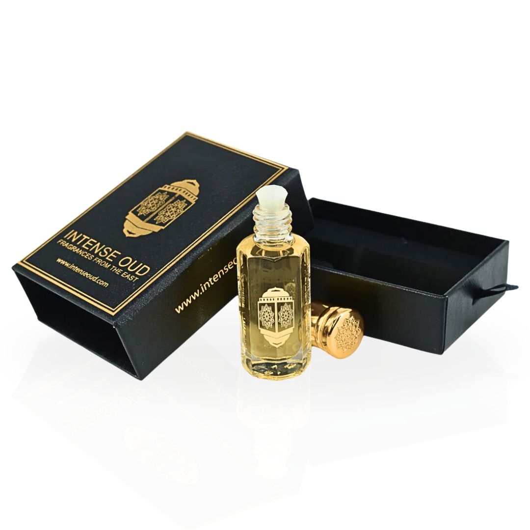 Attar Majmu Perfume Oil 12ML (0.40 OZ) With Black Gift Box By Intense Oud | Elegant Florals With Warm Amber, Creamy Sandalwood & Musk.