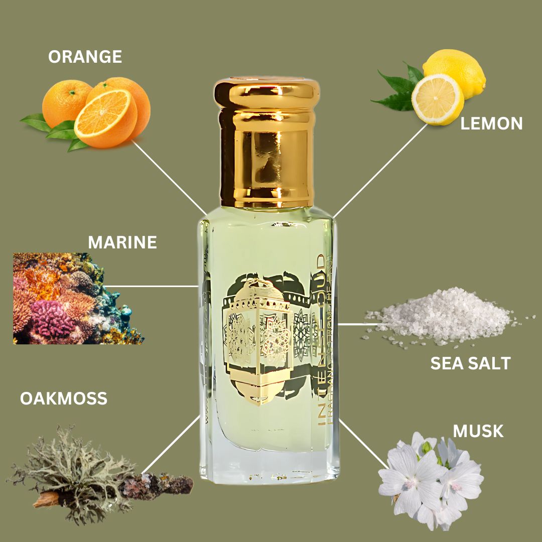 Emperor Perfume Oil 12ML (0.40 OZ) With Black Gift Box By Intense Oud | Refreshing Citrus, Oceanic Sea Salt & Woody Musk.