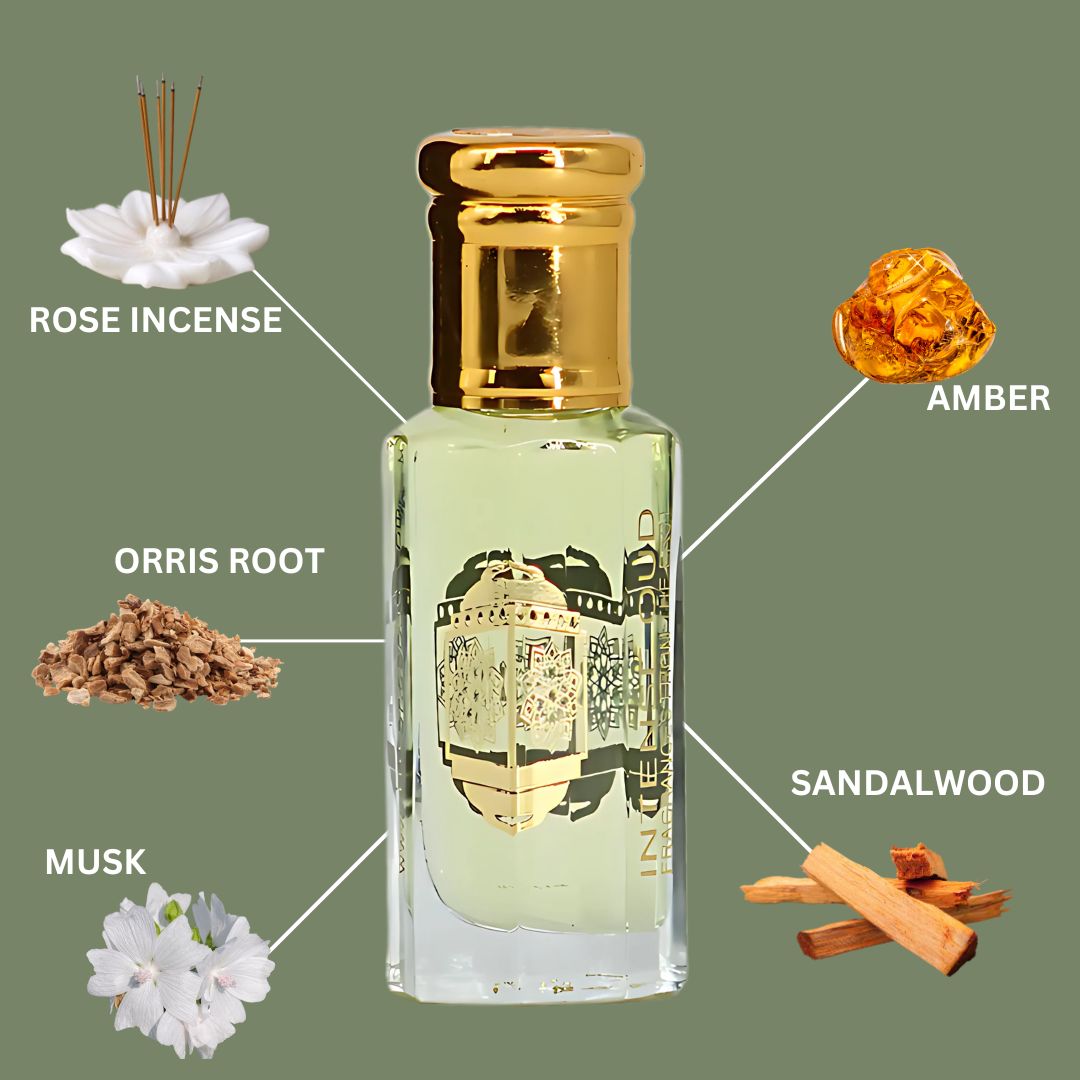 Musk Al Bakhoor Perfume Oil 12ML (0.40 OZ) With Black Gift Box By Intense Oud | A Refined Blend Of Smoky Rose Incense Musk & Sandalwood.