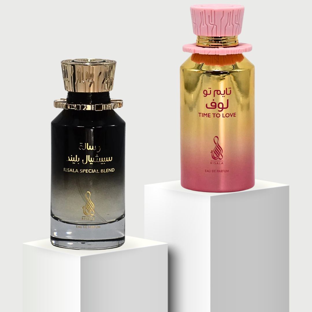 Time To Love & Risala Special Blend - EDP Sprays 100ML (3.4 OZ) By RISALA | Long Lasting, Exquisite Arabian Scents. (MYSTIC BUNDLE)