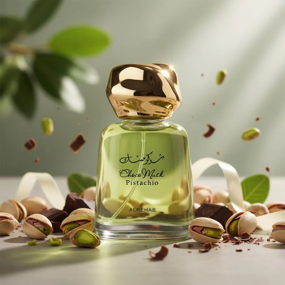 Choco Musk Pistachio Eau de Parfum Spray 100ml (3.4 oz) by Al Rehab - Intense Oud