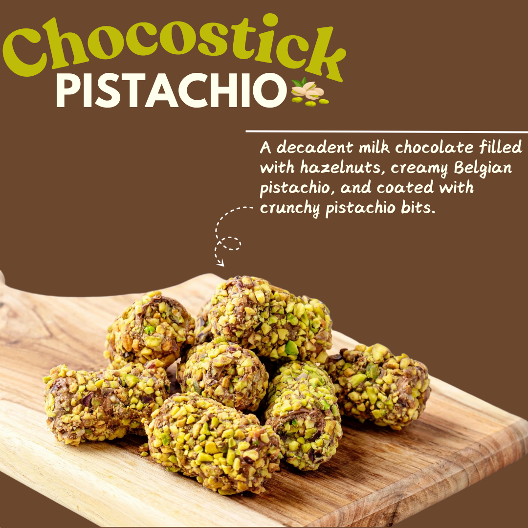 Dubai Choco-Stick Pistachio By Intense Delish | Rich Chocolate, Nutty Crunch, Pistachio Perfection. (BOX OF 6)
