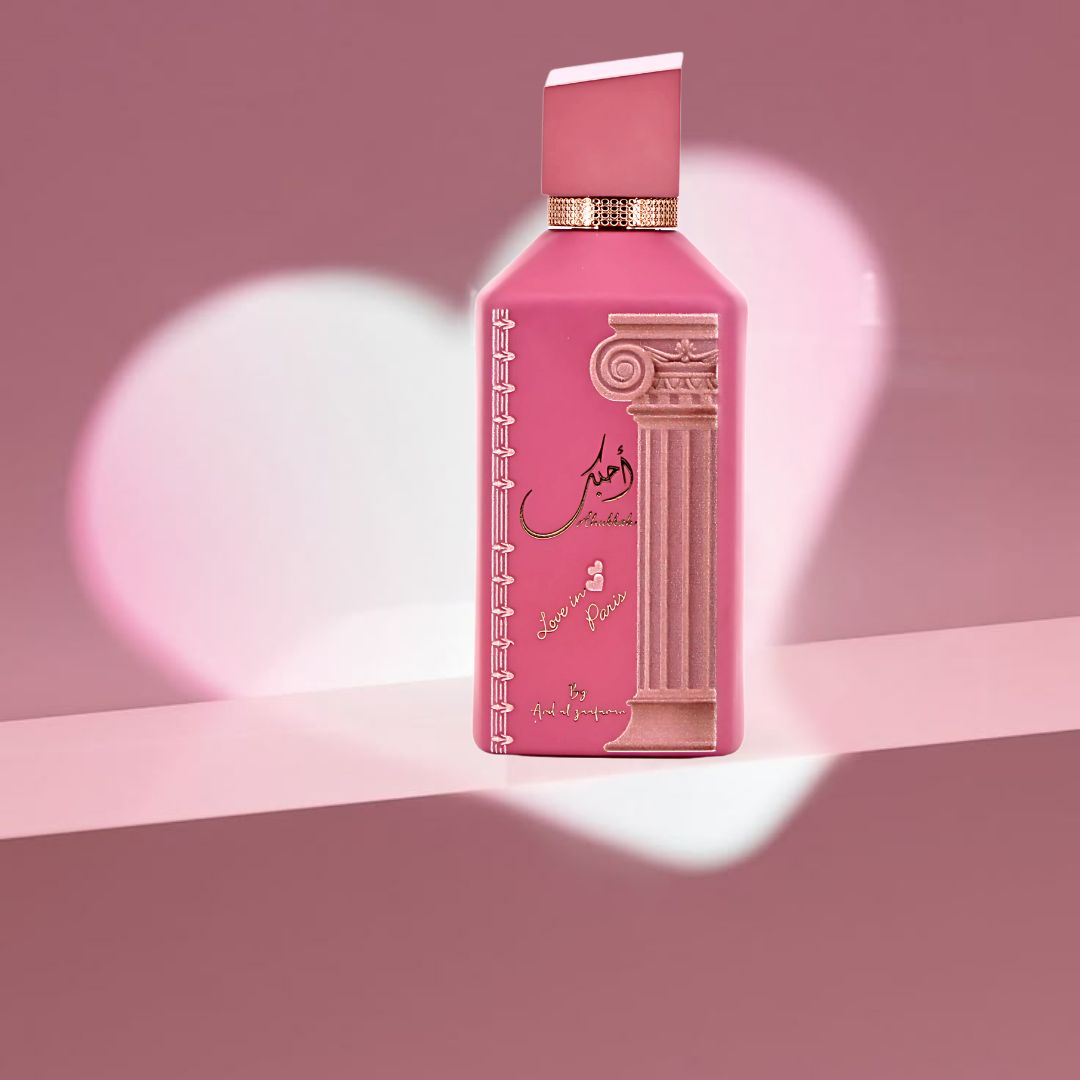 Ahubbak Love In Paris Eau De Parfum Spray 100ML (3.4 OZ) By Ard Al Zaafaran | A Delightful Fusion Of Tangy Fruits & Florals, Crowned With A Sweet Marshmallow Touch & Vanilla.