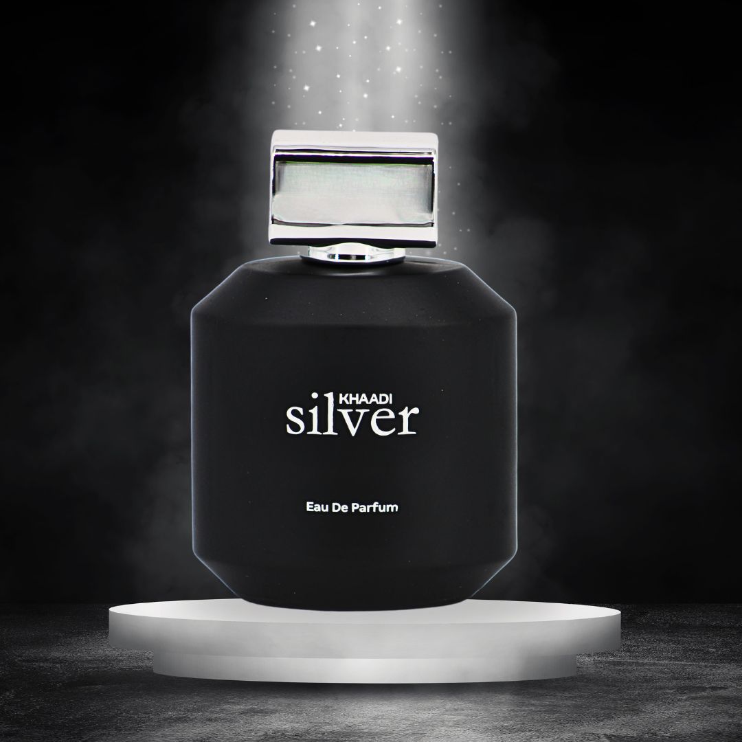 Silver EDP Spray 100ML (3.4 OZ) by Khaadi | Long Lasting, Refreshing, Citrusy, Powdery, Sweet Perfumes.