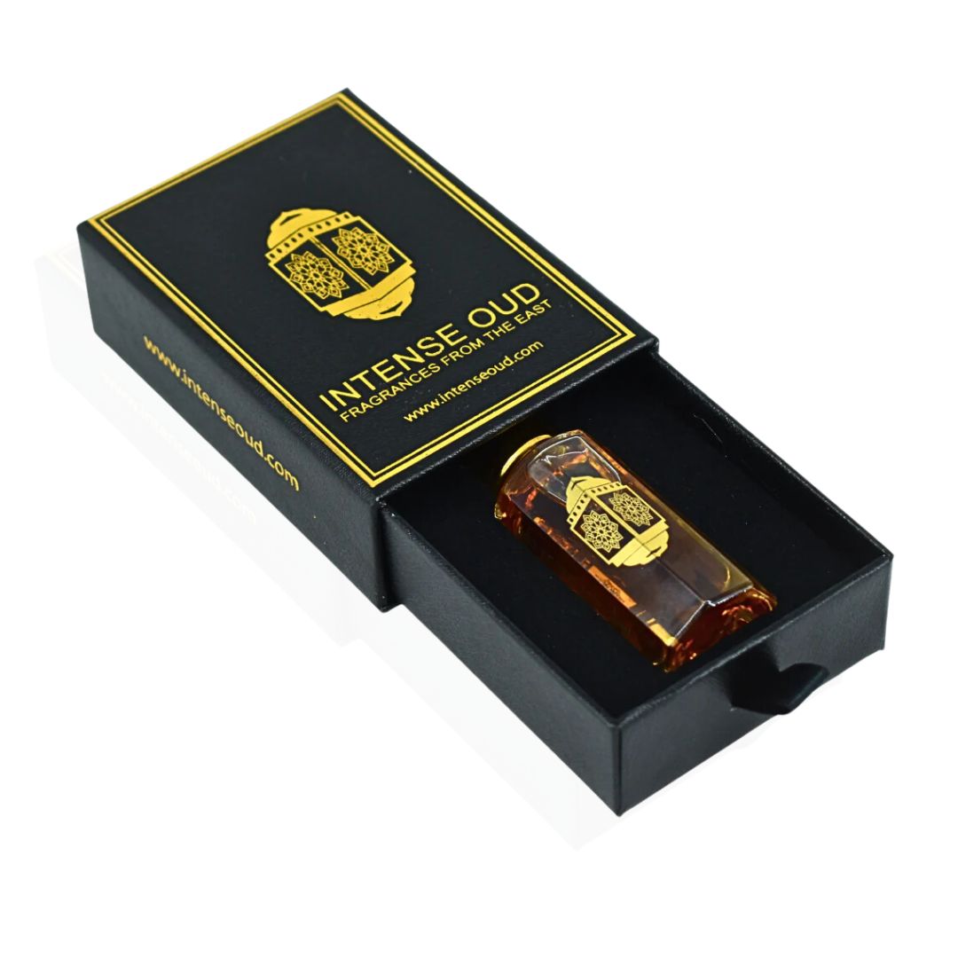 Dark Oud Ispahan Perfume Oil 12ML (0.40 OZ) With Black Gift Box By Intense Oud | A Bold Fusion Of Rose, Saffron & Oud For A Smoky, Opulent Scent.