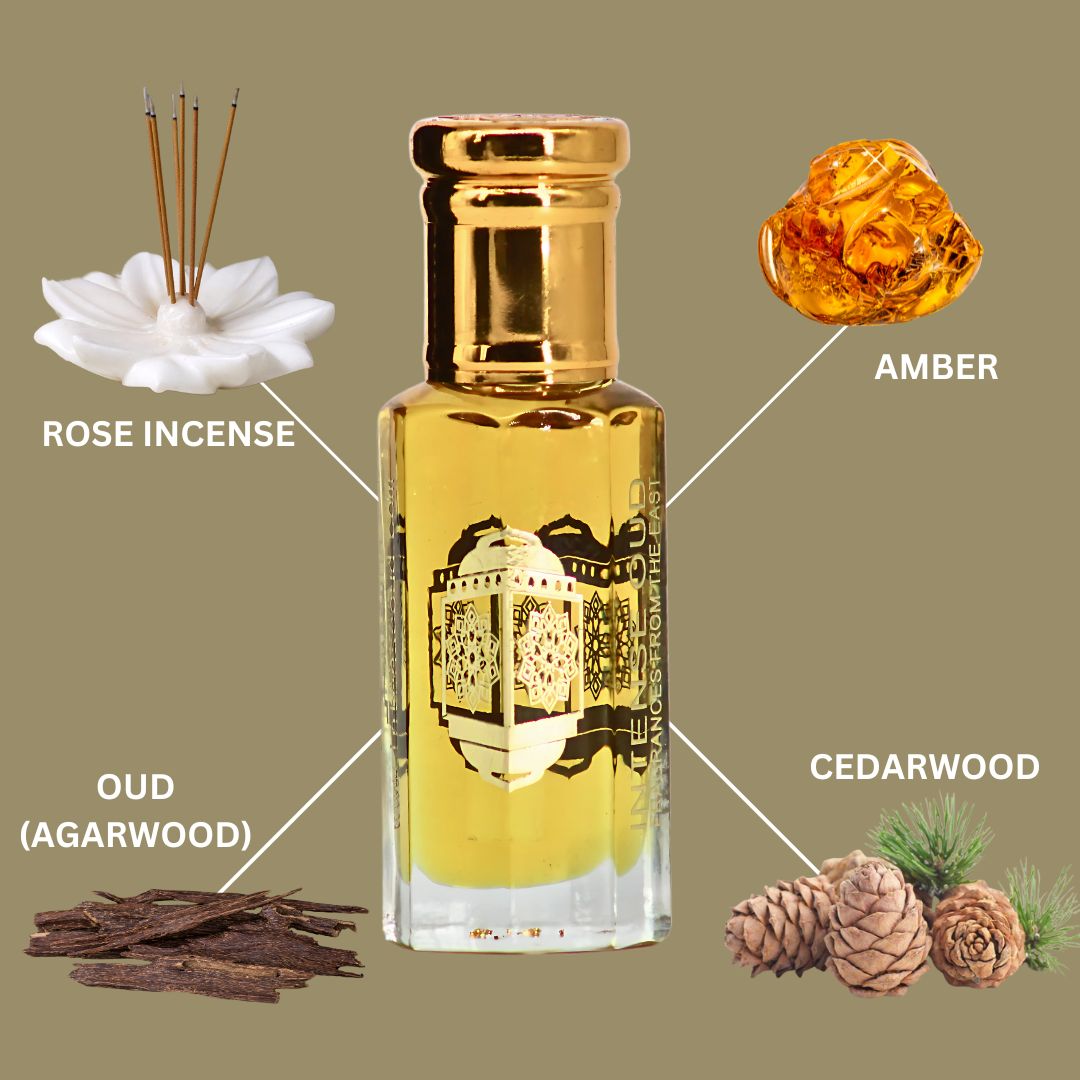 Bengal Oud Perfume Oil 12ML (0.40 OZ) With Black Gift Box By Intense Oud | A Smoky, Incense-Infused Fragrance With Amber.