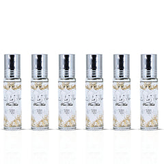 Pure Musk Roll On Perfume Oil CPO 10ML (0.34 OZ) By Ard Al Zaafaran | A Whisper Of Pure White Musk, Perfect For Subtle Elegance. (Pack Of 6)