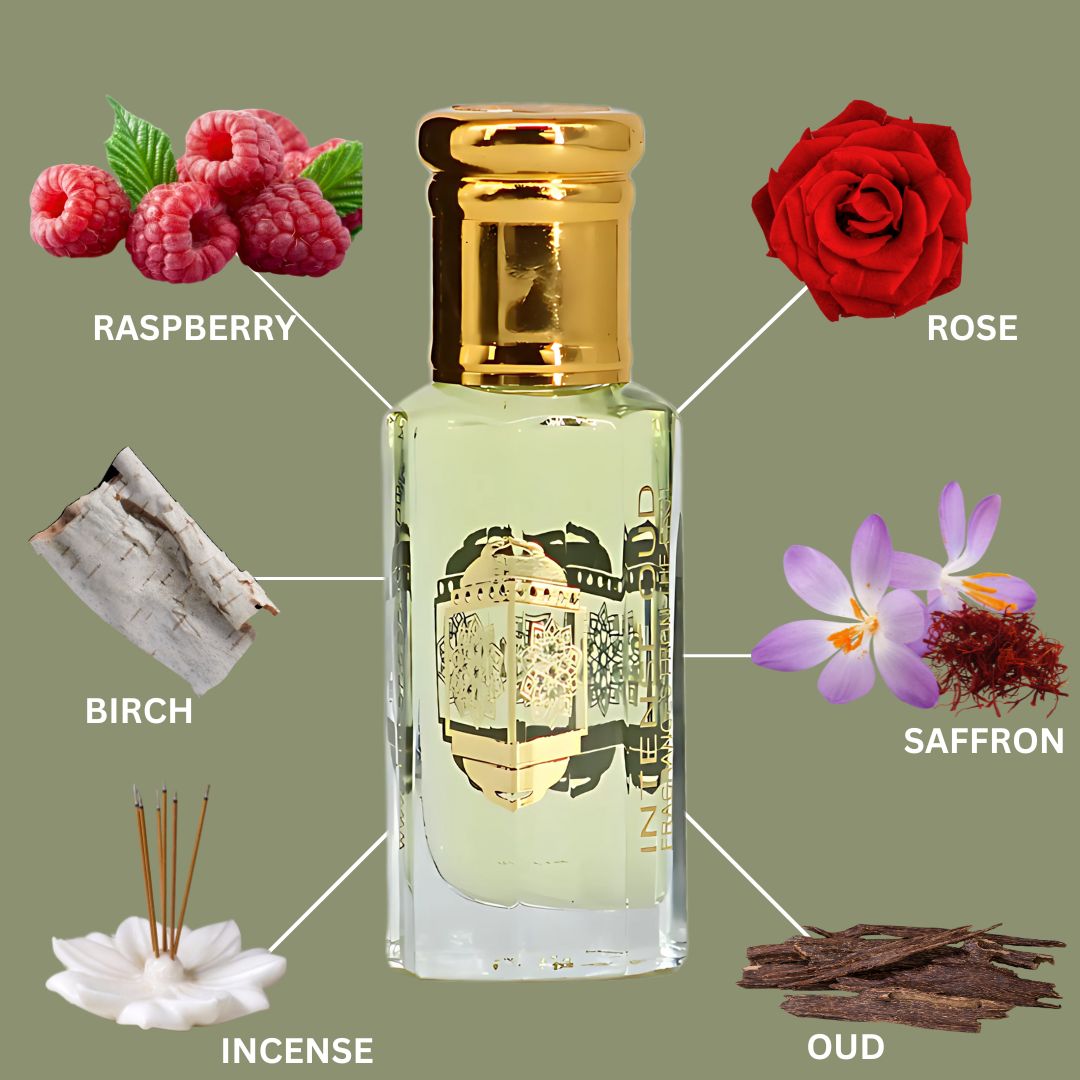 Amber Oud Nomade Perfume Oil 12ML (0.40 OZ) With Black Gift Box By Intense Oud | Fruity, Floral, Woody, Smoky Scent.