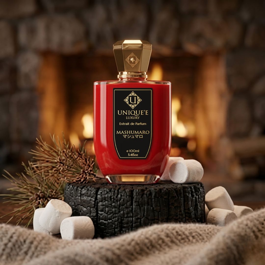 Unique'e Luxury Mashumaro Extrait de Parfum 100ml EDP bottle with elegant design, showcasing the luxury fragrance packaging.