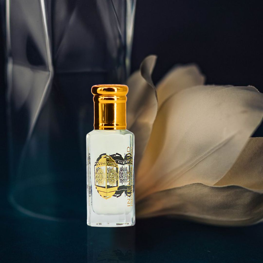 Khashab Al Sandal Perfume Oil 12ML (0.40 OZ) With Black Gift Box By Intense Oud | Cardamom & Violet, Layered With Sandalwood & Creamy Coconut.