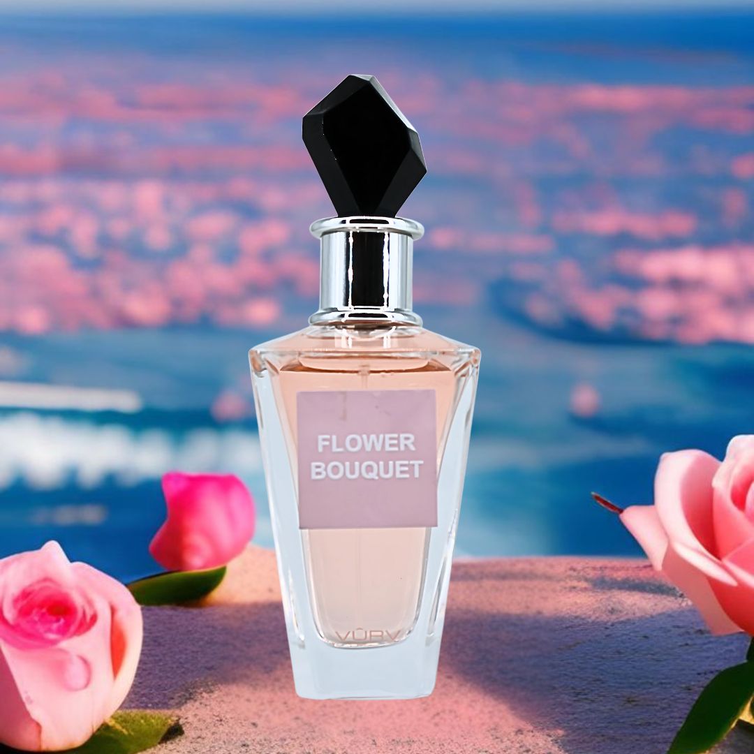 Flower Bouquet Eau De Parfum Spray 100ML (3.4 OZ) By Vurv | A Rich Floral Symphony With A Seductive Blend Of Orchid, Jasmine & Vanilla, Leaving A Captivating Scent.