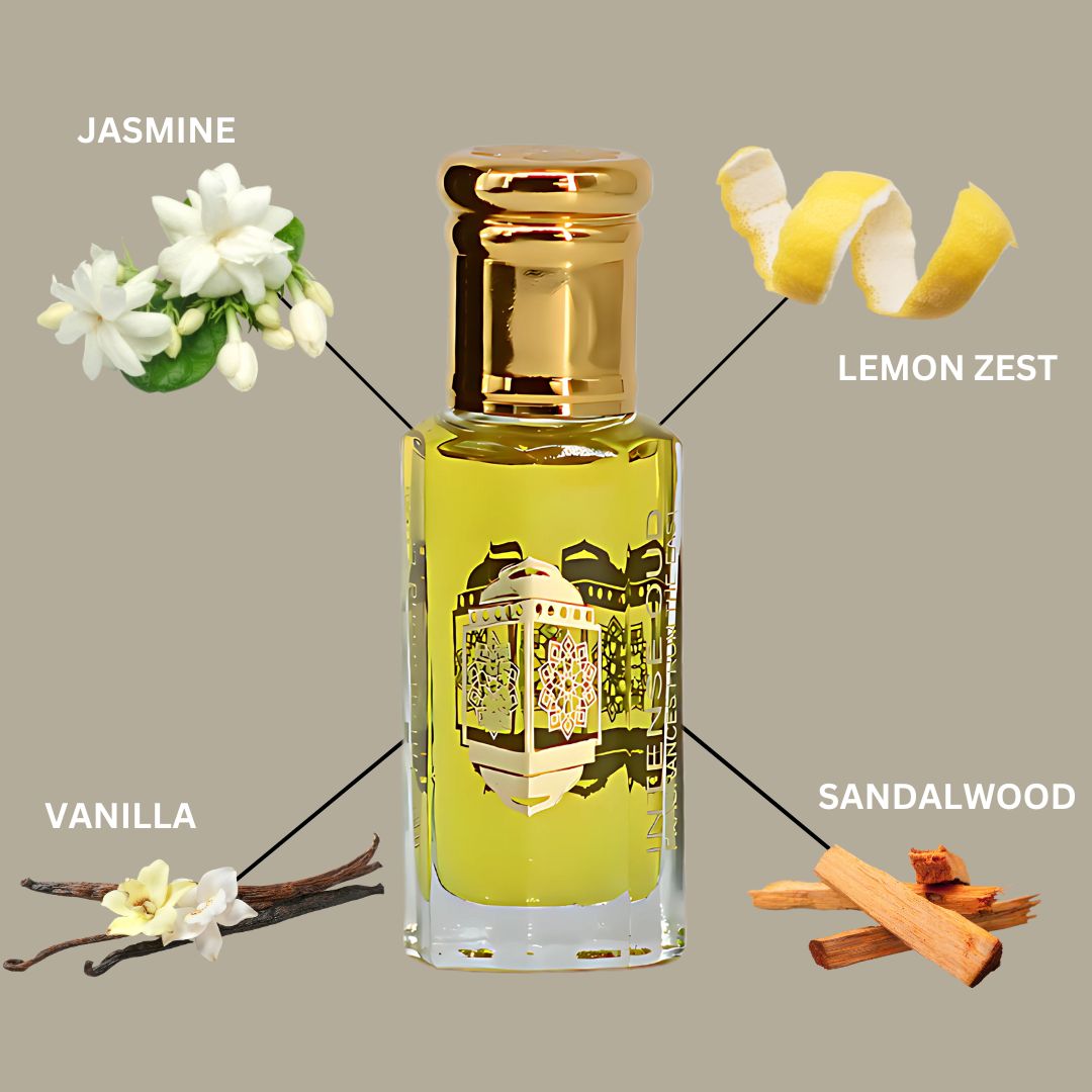 Yasmeen Al Arab Perfume Oil 12ML (0.40 OZ) With Black Gift Box By Intense Oud | A Floral Blend Of Jasmine & Lemon Zest, With Vanilla, Musk & Sandalwood.