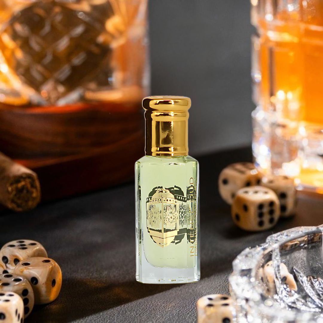 Attar Al Ishq Perfume Oil 12ML (0.40 OZ) With Black Gift Box By Intense Oud | Rich Rose, Warm Amber & Bold Oud.