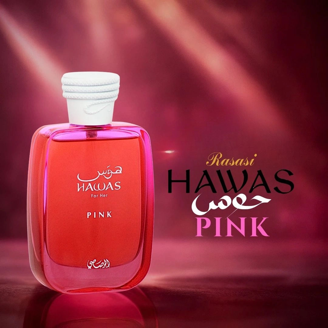 Hawas Pink Eau de Parfum Spray 100ml (3.4 oz) by Rasasi