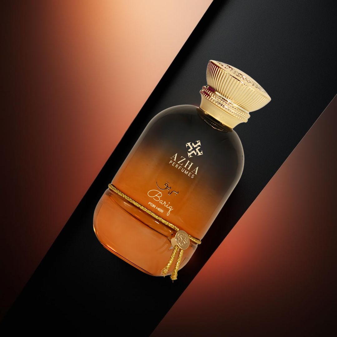 Bariq For Her Eau De Parfum Spray 100ML (3.4 OZ) by Azha | A Playful Fusion of Tangerine & Cake, Wrapped in Jasmine & Caramel Warmth.