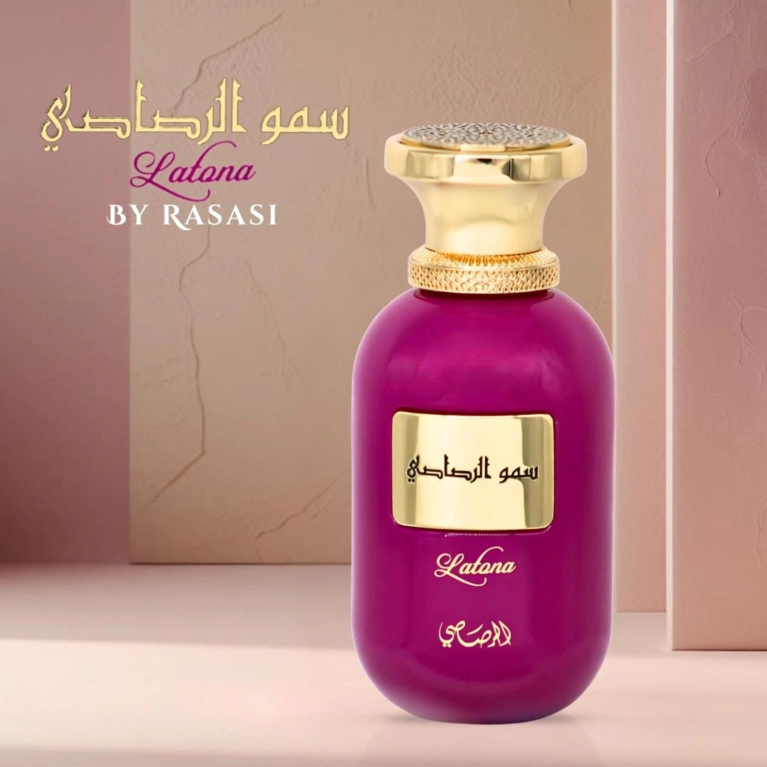 Somow Al Rasasi Latona Eau de Parfum Spray 100ml (3.4 oz) by Rasasi | Luxurious Fruity Floral Fragrance with Lasting Depth