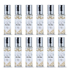 Pure Musk Roll On Perfume Oil CPO 10ML (0.34 OZ) By Ard Al Zaafaran | A Whisper Of Pure White Musk, Perfect For Subtle Elegance. (Pack Of 12)